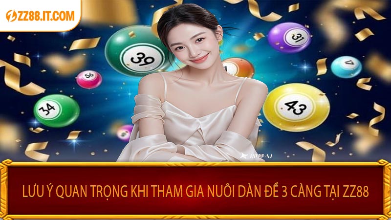 Lưu Ý Quan Trọng Khi Tham Gia Nuôi Dàn Đề 3 Càng Tại ZZ88